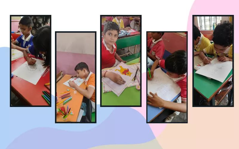Creative Classroom Activities: Cursive Writing & Best Out of Waste at Gurukul Montessori School, Prayagraj