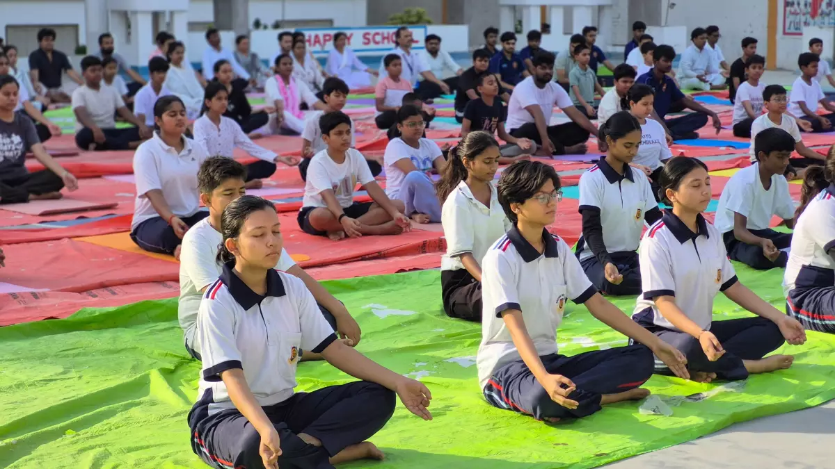 International Yoga Day Celebration at Gurukul Montessori School